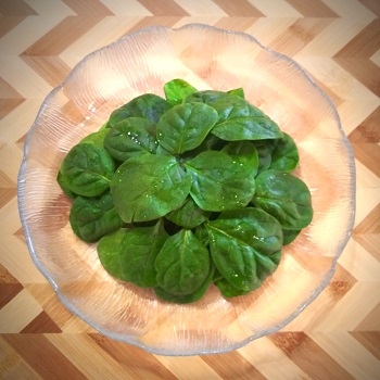 Beat the Diet Blues Fresh Spinach ready to be used in a Spinach Salad